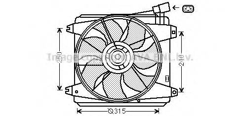 Вентилятор, охолодження двигуна AVA QUALITY COOLING TO7554