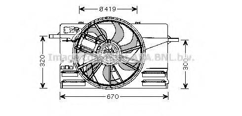 Вентилятор, охлаждение двигателя AVA QUALITY COOLING VO7508