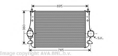AVA QUALITY COOLING VW4251 Интеркулер