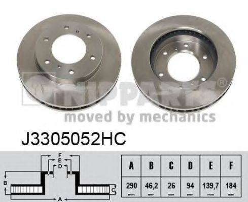 Тормозной диск NIPPARTS J3305052HC