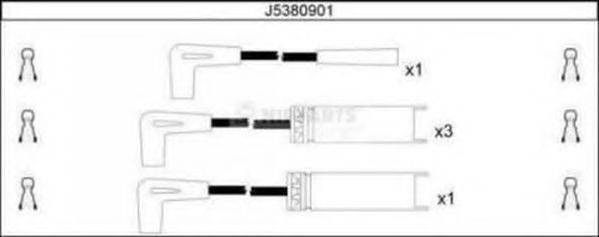 Комплект проводов зажигания NIPPARTS J5380901
