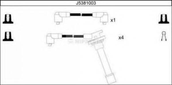 NIPPARTS J5381003 Комплект дротів запалення