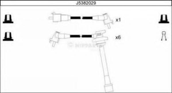 Комплект проводов зажигания NIPPARTS J5382029