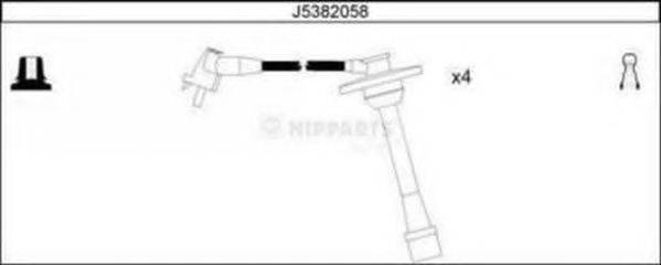 NIPPARTS J5382058 Комплект дротів запалення