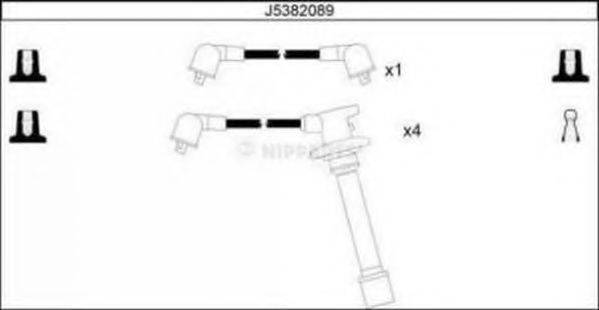 NIPPARTS J5382089 Комплект дротів запалення