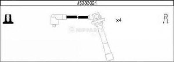 NIPPARTS J5383021 Комплект дротів запалення