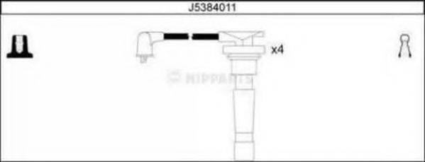 NIPPARTS J5384011 Комплект дротів запалення