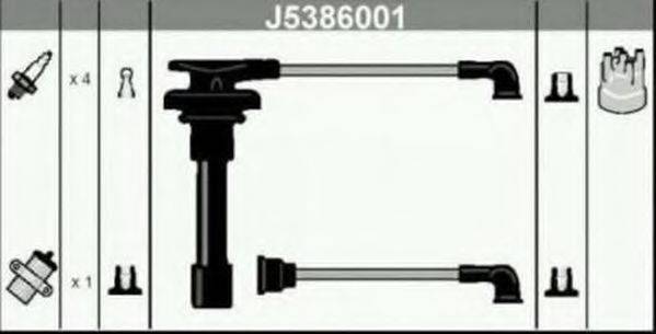 Комплект дротів запалення NIPPARTS J5386001