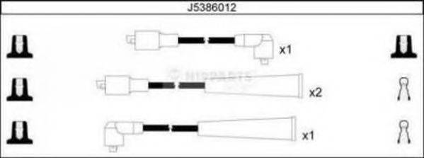 NIPPARTS J5386012 Комплект дротів запалення