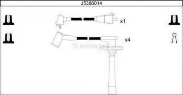 NIPPARTS J5386014 Комплект дротів запалення