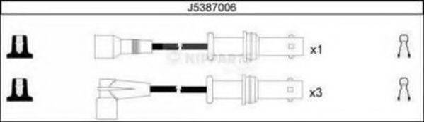 Комплект проводов зажигания NIPPARTS J5387006