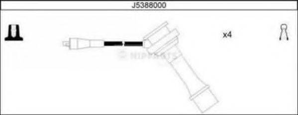 NIPPARTS J5388000 Комплект дротів запалення
