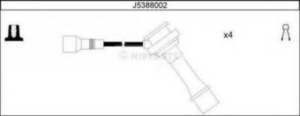 Комплект дротів запалення NIPPARTS J5388002