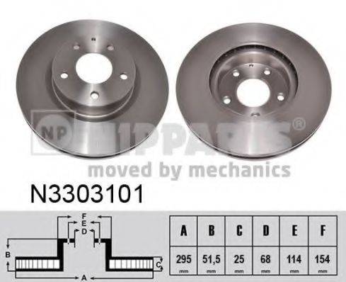 Тормозной диск NIPPARTS N3303101