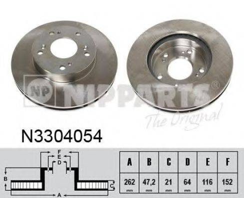 Тормозной диск NIPPARTS N3304054