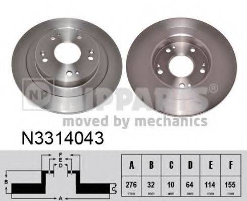 NIPPARTS N3314043 Тормозной диск