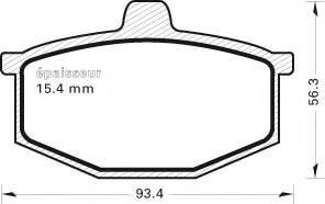 Комплект тормозных колодок, дисковый тормоз MGA 112