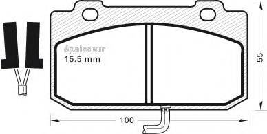 Комплект тормозных колодок, дисковый тормоз MGA 187