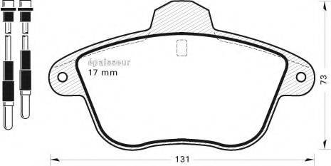 MGA 297 Комплект тормозных колодок, дисковый тормоз