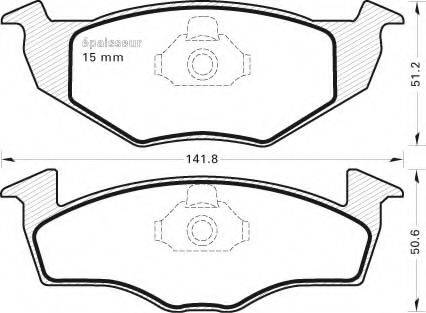 MGA 477 Комплект тормозных колодок, дисковый тормоз