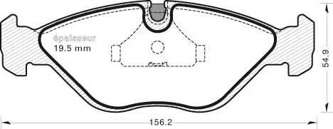 Комплект тормозных колодок, дисковый тормоз MGA 581