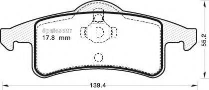 MGA 639 Комплект гальмівних колодок, дискове гальмо