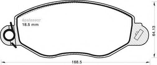 MGA 646 Комплект тормозных колодок, дисковый тормоз