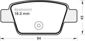 MGA 674 Комплект тормозных колодок, дисковый тормоз