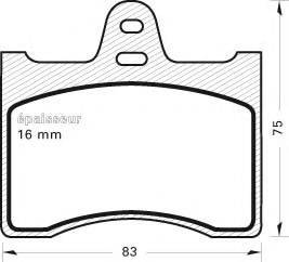 Комплект тормозных колодок, дисковый тормоз MGA 7