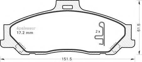 MGA 1039 Комплект тормозных колодок, дисковый тормоз