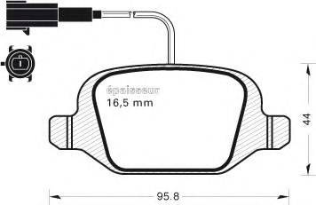 Комплект тормозных колодок, дисковый тормоз MGA 1092