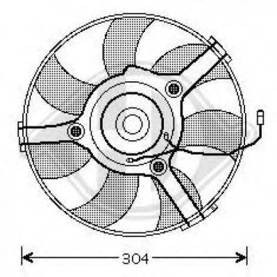 Вентилятор, охолодження двигуна DIEDERICHS 1016101