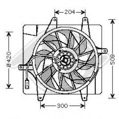 Вентилятор, охолодження двигуна DIEDERICHS 2605001