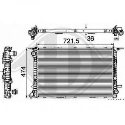 Радиатор, охлаждение двигателя DIEDERICHS 8101807