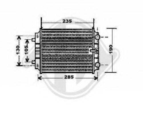 Радиатор, охлаждение двигателя DIEDERICHS 8101809