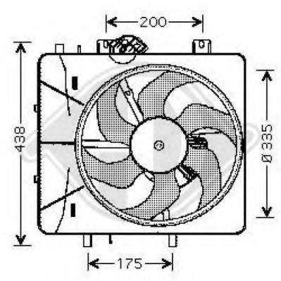 Вентилятор, охолодження двигуна DIEDERICHS 8422605