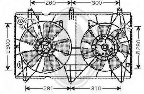 Вентилятор, охолодження двигуна DIEDERICHS 8521901