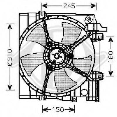 Вентилятор, охолодження двигуна DIEDERICHS 8622104