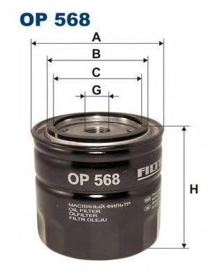 FILTRON OP568 Масляний фільтр; Олійний фільтр, ступінчаста коробка передач