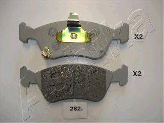 Комплект тормозных колодок, дисковый тормоз ASHIKA 50-02-282