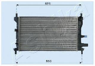 Радіатор, охолодження двигуна ASHIKA RDA053060