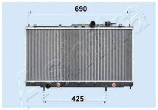Радиатор, охлаждение двигателя ASHIKA RDA183018