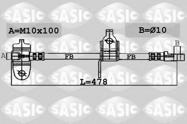 Тормозной шланг SASIC 6606240
