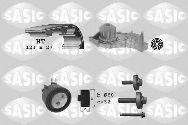 SASIC 3904035 Водяний насос + комплект зубчастого ременя