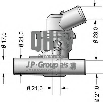 Термостат, що охолоджує рідину JP GROUP 3014600119