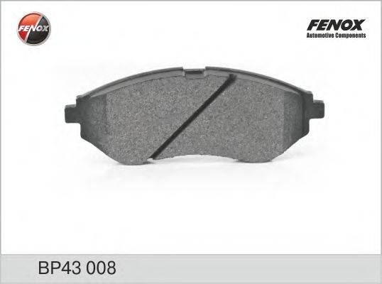 Комплект гальмівних колодок, дискове гальмо FENOX BP43008