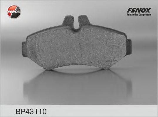 Комплект гальмівних колодок, дискове гальмо FENOX BP43110