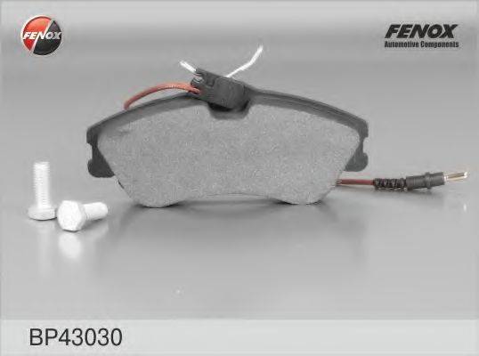 FENOX BP43030 Комплект гальмівних колодок, дискове гальмо