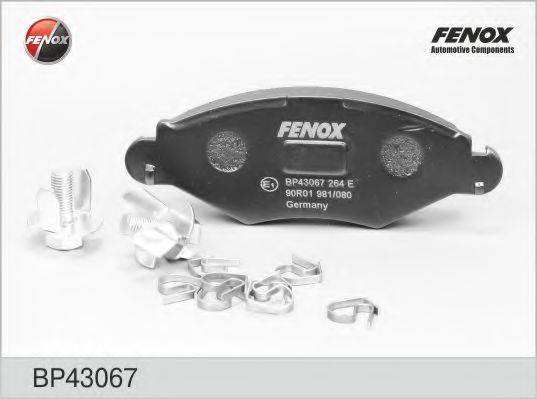 Комплект гальмівних колодок, дискове гальмо FENOX BP43067