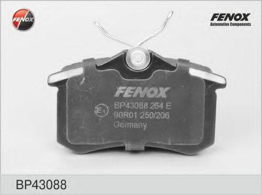 Комплект гальмівних колодок, дискове гальмо FENOX BP43088